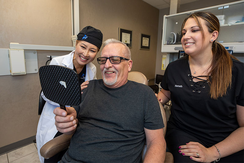 dental patient smiling